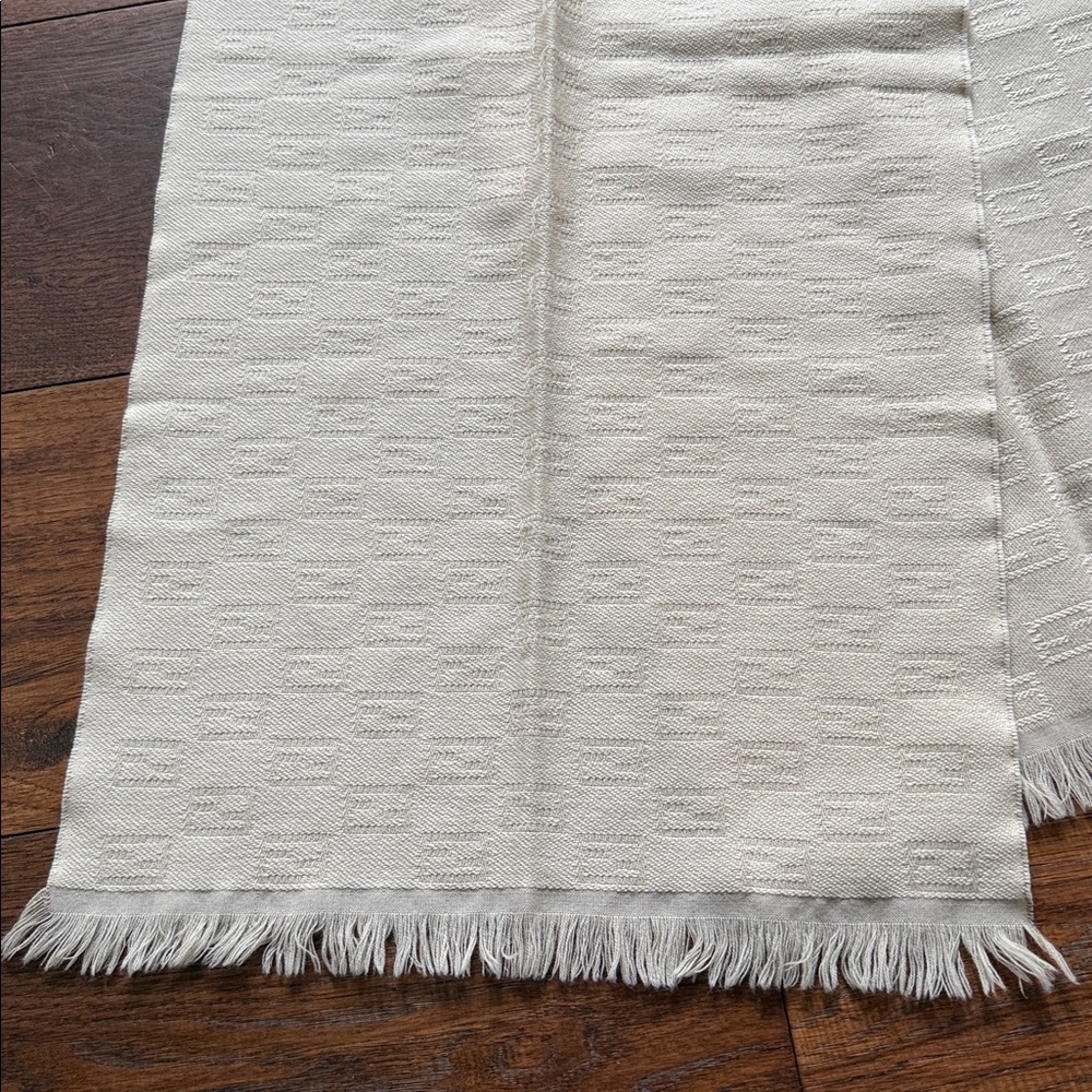 FENDI Wool Zucca Beige Scarf - Picture 3 of 6